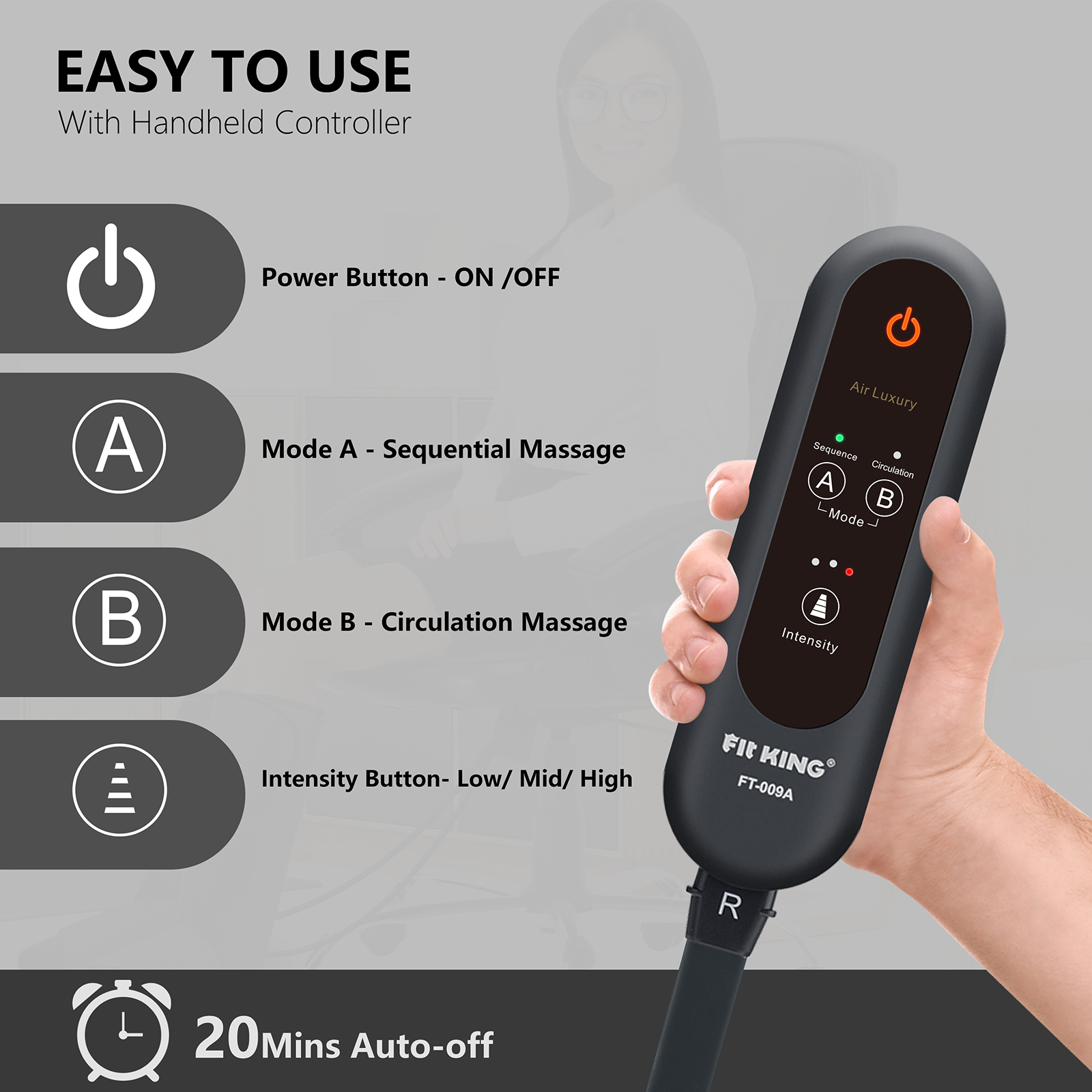 FIT KING Fortschrittliches Bein- und Fußkompressionsmassagegerät | FT-009A